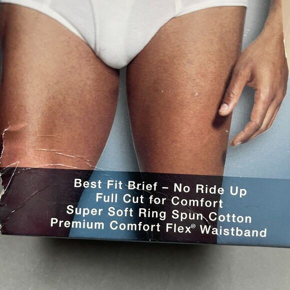 Hanes Men's Underwear Briefs White 7-Pack Tagless 2XL 44/46 Full Cut Fresh IQ - Picture 5 of 9